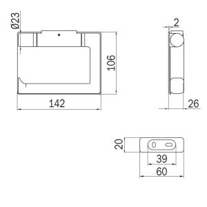 Inda Claire A71260CR toiletrolhouder met scharnierend deksel chroom