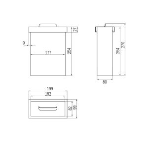 Inda Indissima A8801MWM papieren bakmodule met deksel 200mm mat wit