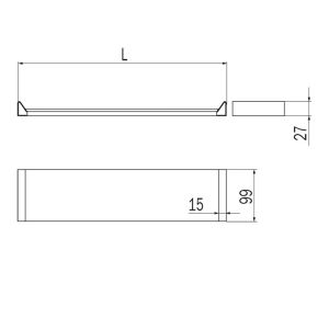 Inda Indissima A8809NNE lage plankmodule 200mm mat zwart
