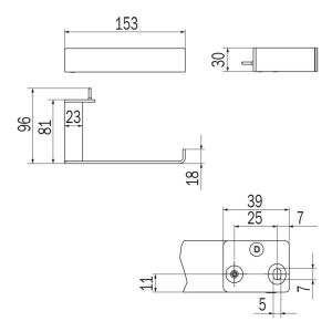 Inda Indissima A8825ANE toiletrolhouder mat zwart