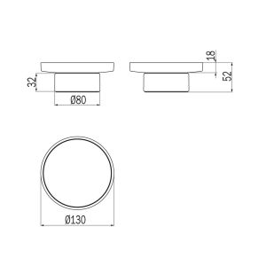 Inda Mito A20020WM21 vrijstaande zeephouder gesatineerd glas/ mat wit