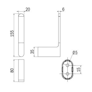 Inda Mito A2028AWM reserverolhouder mat wit