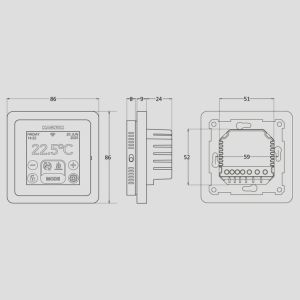 Magnum 825400 Remote Control 2 WiFi thermostaat incl. vloersensor Polarwit – RAL 9010