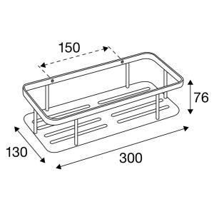 Pressalit Choice Q10410 muurkorf 30cm glanzend staal
