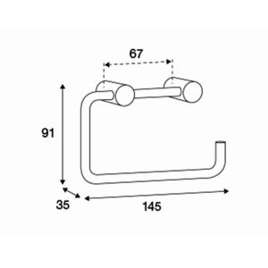 Pressalit Choice Q60200 toiletrolhouder mat wit