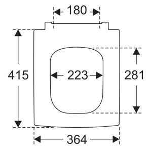 Villeroy en Boch Memento 2.0 8M24S1I4 toiletzitting met deksel Graphite
