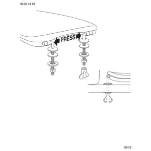 Villeroy en Boch Magnum 92204461 set vaste scharnieren chroom