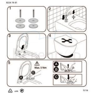 Villeroy en Boch Subway 2.0 Slimseat 9M78S1R3 toiletzitting met deksel pergamon