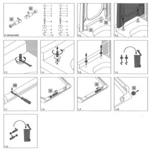 Duravit Vero 1004040000 scharnierset en softclose cilinder voor toiletzitting Vero 006769