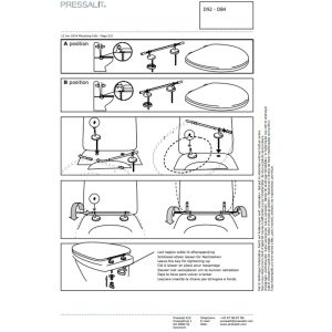 Pressalit Dania - Colani - Ergosit D92999 scharnier met doorlopende pen, standaard montage chroom (set van 2)
