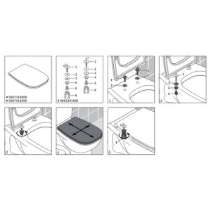 Duravit D-Code 0061391000 scharnierset voor toiletzitting D-Code 006731/006741