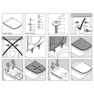 Duravit DuraStyle 0061751000 scharnierset voor toiletzitting DuraStyle 006371