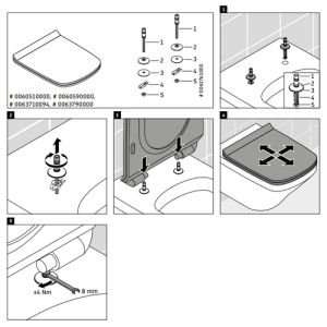 Duravit DuraStyle 0061761000 scharnierset voor toiletzitting DuraStyle 006379