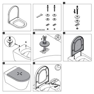 Duravit ME by Starck compact 0020190000 toiletzitting met deksel wit