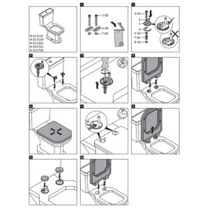 Duravit Serie 1930 0064890000 toiletzitting met deksel wit