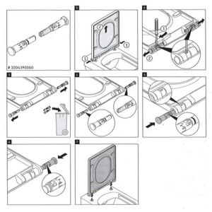 Duravit Vero Air 1004390000 softclose cilinder voor toiletzitting Vero Air 002209 (set van 2)