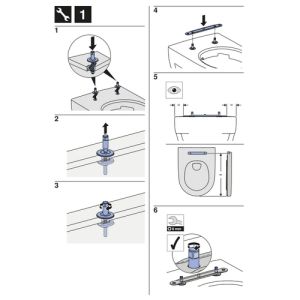 Geberit 300 Basic S8H51203000G toiletzitting met deksel wit