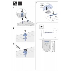 Geberit Renova Plan 500838011 toiletzitting met deksel wit