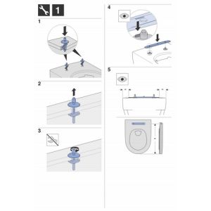 Geberit Smyle Square 500687011 toiletzitting met deksel wit