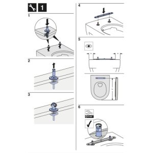 Geberit Smyle Square 500239011 toiletzitting met deksel wit