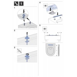 Geberit Smyle Square 500688011 toiletzitting met deksel wit