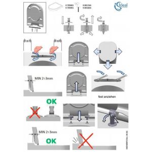 Ideal Standard Moments K8017AA set van 2 scharnieren chroom *niet meer leverbaar*