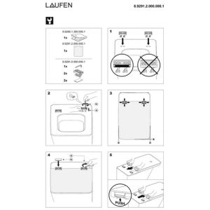 Laufen Il Bagno Alessi dOt 8929100000001 bevestiging voor closetzitting