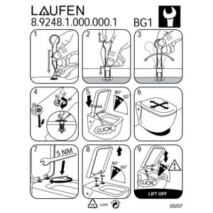 Laufen Lb3 - Palomba 8942260000001 bevestiging voor closetzitting