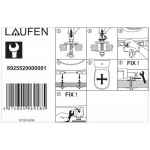 Laufen Mimo - Pro - Form 8925520000001 bevestiging voor closetzitting