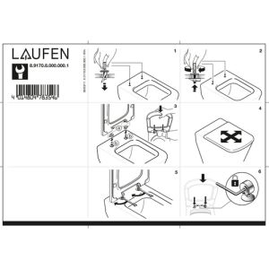 Laufen Palace 8917080000001 bevestiging voor closetzitting
