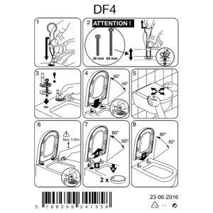 Pressalit DF4999 Sway D2 set verstelbare scharnieren softclose lift-off chroom