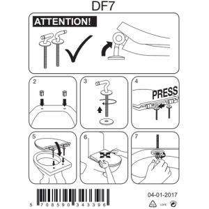 Pressalit Objecta D Pro 997011-DF7999 toiletzitting zonder deksel wit polygiene