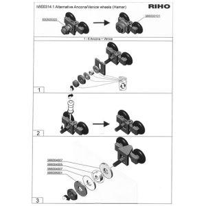Riho 566000101 douchedeur wieltje