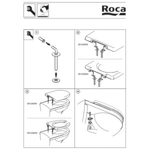 Roca Access A801230004 toiletzitting met deksel wit
