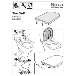 Roca The Gap A801472004 toiletzitting met deksel wit
