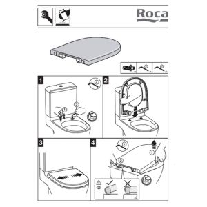 Roca The Gap A801732004 toiletzitting met deksel wit *niet meer leverbaar*