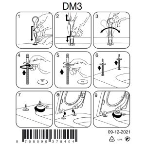 Pressalit 300+ DM3999 vast scharnier, top montage chroom (set van 2)
