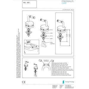Pressalit Colani R36000-B83999 toiletzitting met deksel wit