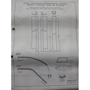 Sphinx S42 S8L43602 ( 2537330 ) compleet strippenset voor draaideur in nis