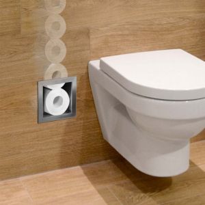 Looox Closed CL1 reserverolhouder voor 6 rollen inbouw RVS