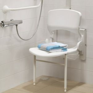 Handicare (Linido) LI2214201402 hulppootset voor douchezitting RVS gecoat wit