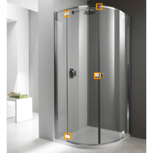 Provex Flat 1331SA05F onderdorpelset chroom