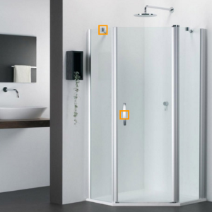 Provex Vario 1232SA28F+ scharnierset zilver/chroom