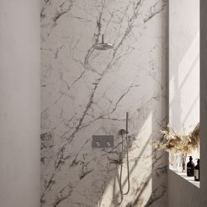 Brauer Carving 5-NG-186 thermostatische inbouw regendouche met drukknoppen SET 51 RVS geborsteld PVD