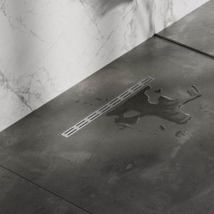 Brauer DR-SSRF50NG douchegoot Small met standaard rooster en flens 5 x 50cm RVS geborsteld