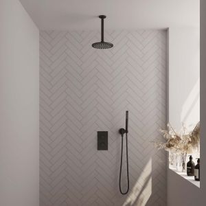 Brauer Edition 5-S-054 thermostatische inbouw regendouche 3-weg omstelling SET 29 mat zwart