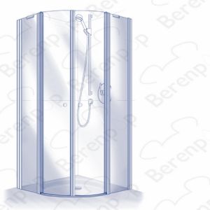 Koralle Supra Top L41853 ( 2537272 ) compleet strippenset voor kwartronde douche radius 550 (t/m 04.2001)