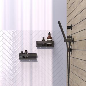 Brauer 5-GM-224 doucherek 23cm gunmetal geborsteld pvd