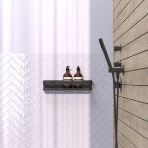 Brauer 5-GM-225 doucherek 40cm gunmetal geborsteld pvd