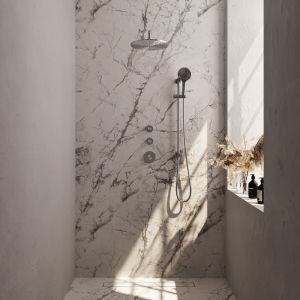 Brauer Carving 5-NG-118 thermostatische inbouw regendouche SET 22 RVS geborsteld PVD